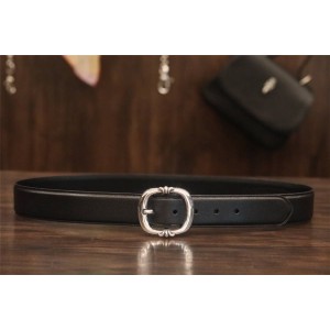 Chrome hearts CH men and women round pin buckle belt