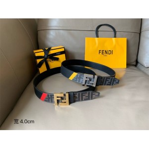 FENDI men's belt new FF buckle belt