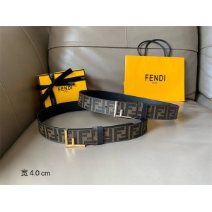 FENDI men's belt new old flower FF pattern belt