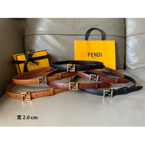 FENDI Thin belt with loop and FF buckle 8C0648