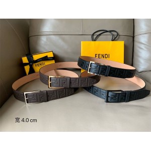 FENDI FF Embossed Pin Buckle Belt