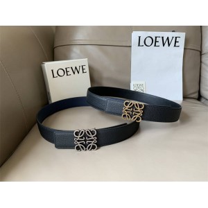 LOEWE Anagram Belt in Soft Grained and Smooth Calfskin E619238X12