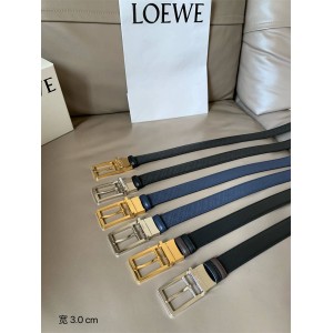 LOEWE men's and women's belt pin buckle leather formal belt