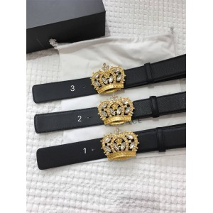 Versace Men's Belt Crown Diamond Buckle Belt DCU6799-DVTP1