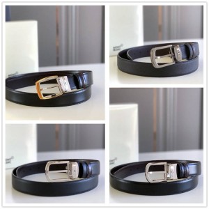 Montblanc Men's Pin Buckle Double Sided Leather Belt