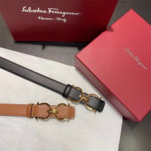 Ferragamo Ladies New GANCINI 2.5CM Belt