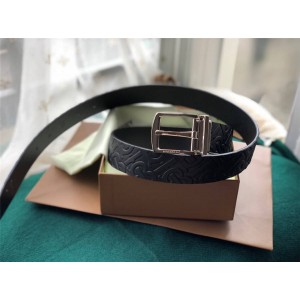 Burberry Men's Exclusive Logo Leather 3.5CM Belt