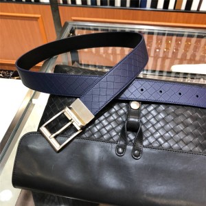 bottega veneta BV Men's New Woven Calfskin 3.5CM Belt