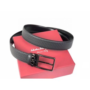 Ferragamo Men's Reversible Adjustable GANCINI Belt 718382