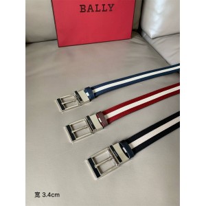 BALLY Men's Fabric Striped Pin Buckle 35 Belt