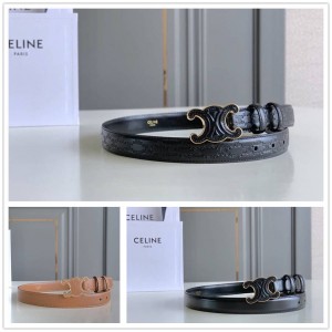Celine Women's TRIOMPHE Medium Belt in Smooth Calfskin