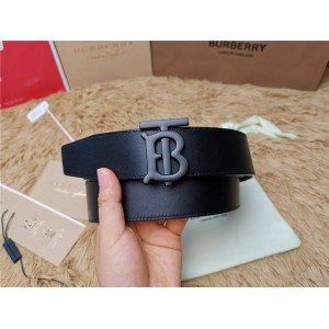 Burberry official website leather double-sided TB logo 4.0CM belt
