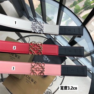 LOEWE Ms. New Double-sided Colorblock Anagram Belt 3.2CM