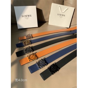 LOEWE official website new plain weave calfskin Anagram belt 4CM