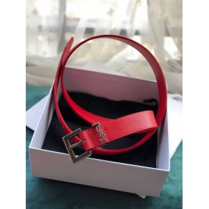 ysl Saint Laurent Women's Logo Square Buckle 2.5cm Belt