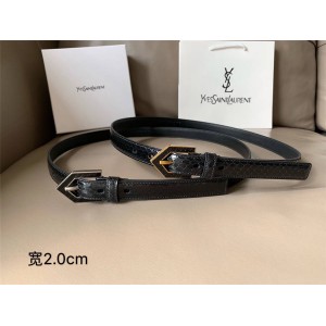 YSL Saint Laurent snake skin triangle pin buckle belt 20MM