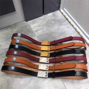 Givenchy Women's New Leather Square Buckle 2.0CM Belt