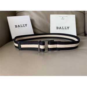 BALLY Classic Colorblock Stripe Canvas 4.0CM Men's Belt