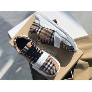 Burberry official website couple shoes vintage checked sneakers 80202821
