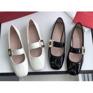 Roger Vivier RV Très Vivier Square Buckle Mary Jane Ballerina Flats