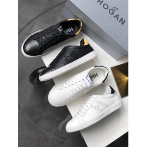 HOGAN punched LOGO sneakers small white shoes