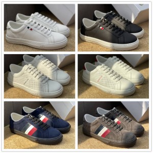 Moncler new men's sneakers small white shoes