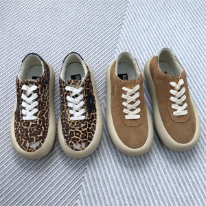 Golden Goose GGDB Women's Space-Star Leopard Print Lace-Up Sneakers
