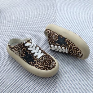 Golden Goose GGDB Leopard Print Space-Star Half Slipper Sneakers