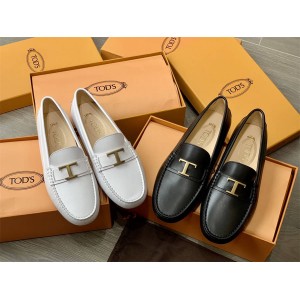 Tod's women's shoes new leather slip-on Peas shoes