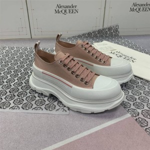 Alexander McQueen couple shoes TREAD SLICK canvas lace-up boots