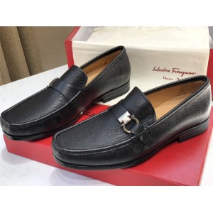 Ferragamo men's leather shoes new business horseshoe buckle loafers