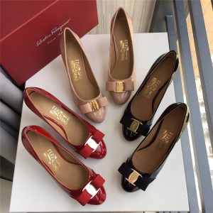 Ferragamo women's shoes new bow VARA high heels 01B788 574563