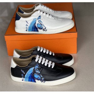Hermes new leather printed Quicker sneakers H201461
