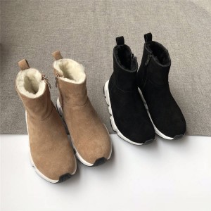 Balenciaga women's shoes suede all-in-one SPEED snow boots
