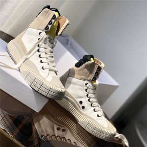 Chloe Clint nylon panelled suede calfskin high-top sneakers