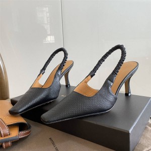 BOTTEGA VENETA BV new leather elastic band high heel sandals