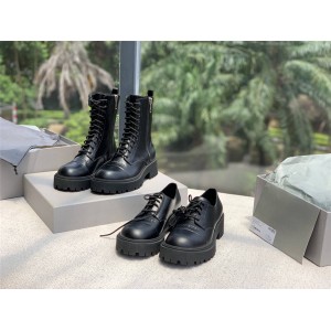 Balenciaga women's boots new lace-up leather Martin boots platform shoes