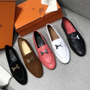 Hermes new women's shoes Trocadero Muller loafers