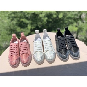 FENDI ladies canvas sneakers transparent color casual shoes 8E7083