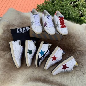 Golden Goose GGDB stars distressed sneakers white shoes