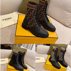 FENDI FF LOGO stretch boots Rockoko Martin boots 8T6780