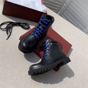 BALLY new women's boots leather lace up boots Martin boots