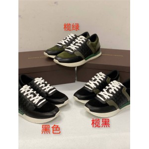Bottega Veneta BV men's woven stitching leather casual shoes sneakers 392223