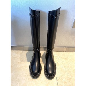 Givenchy new leather rivet high boots motorcycle boots