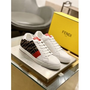 FENDI men's shoes presbyopia double FF pattern sneakers