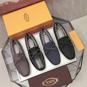 Tod's official website men's shoes wool lace-up bow peas shoes