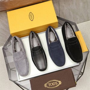 Tod's men's suede leather peas shoes driving shoes