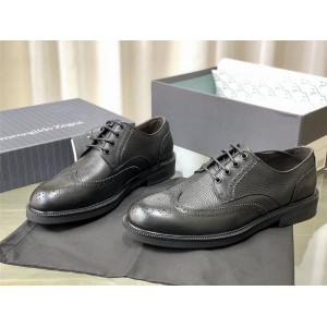 Zegna official website men's shoes brogue embossed leather shoes