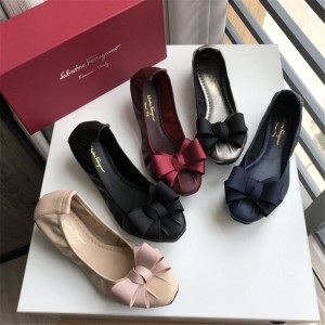 ferragamo women's shoes bow ballerina flats