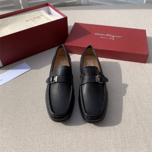 ferragamo casual men's shoes litchi pattern GANCINI loafers